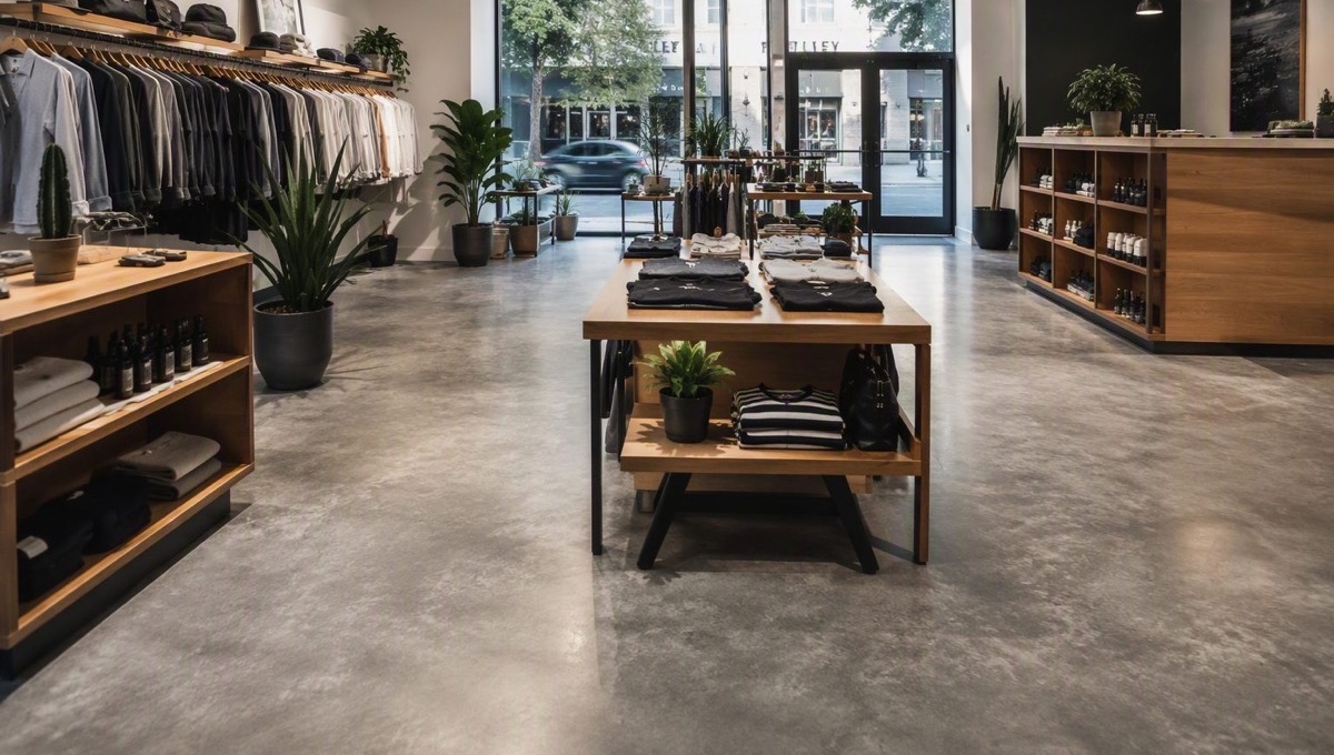 Commercial-grade vinyl plank flooring running through an open office space